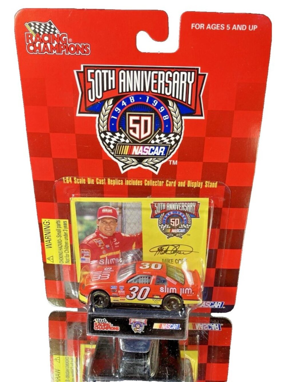 Vintage Die Cast Racing Champions NASCAR 50th Anniversary Mike Cope Car 30 Slim - Picture 5 of 8